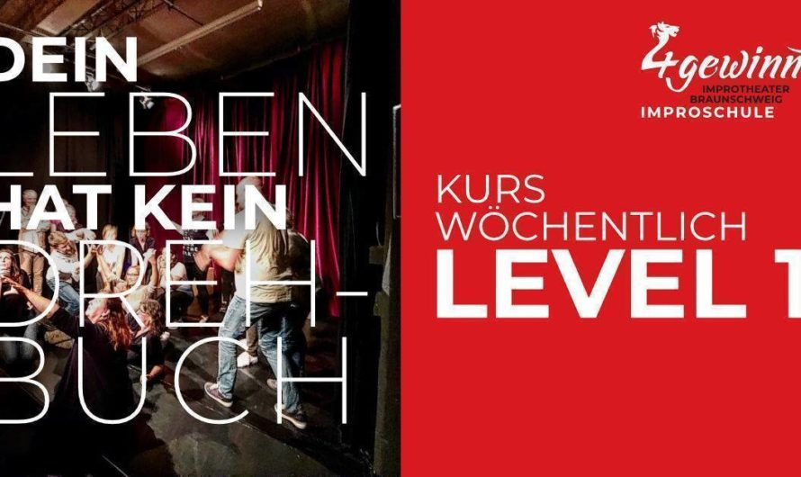 Leider schon ausverkauft: Improschule Level 1 Kurs – Grundlagen (2/3 Semester, 10 Termine, wöchentlich Mi. 17:30-19:15 Uhr) am 19.04.2023